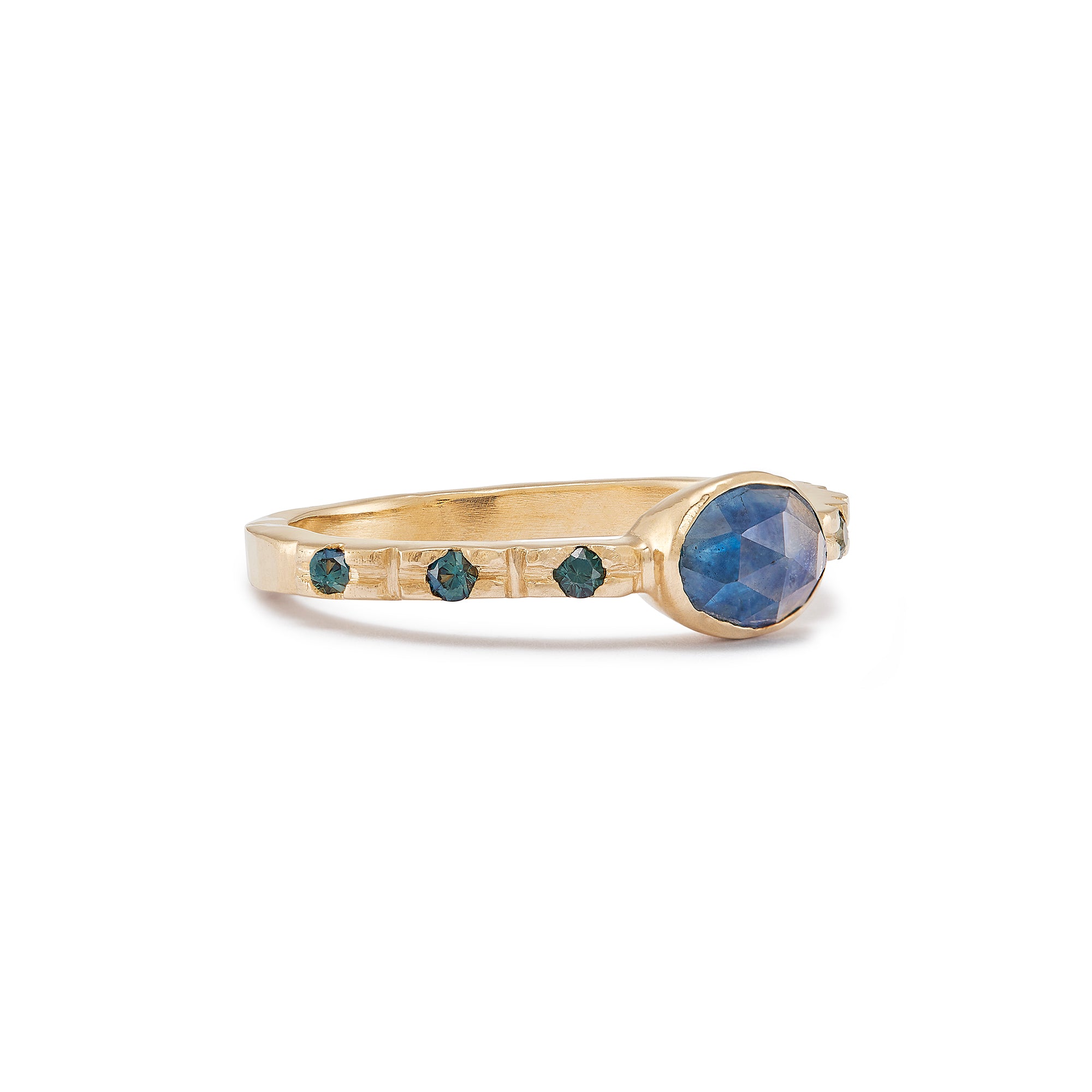 Oval Blue Montana Sapphire Ring
