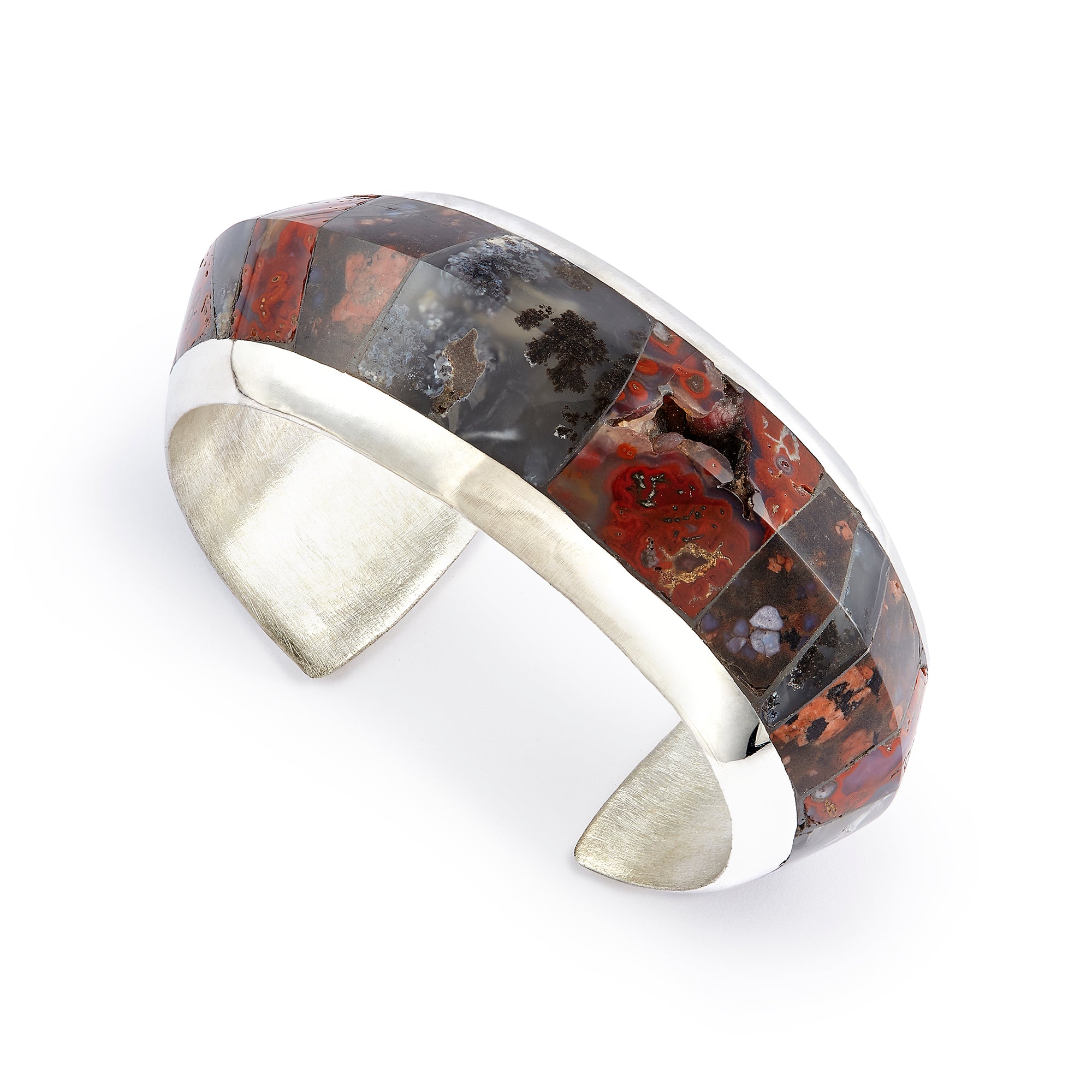 Wide Tejas Lapidary Inlay Cuff