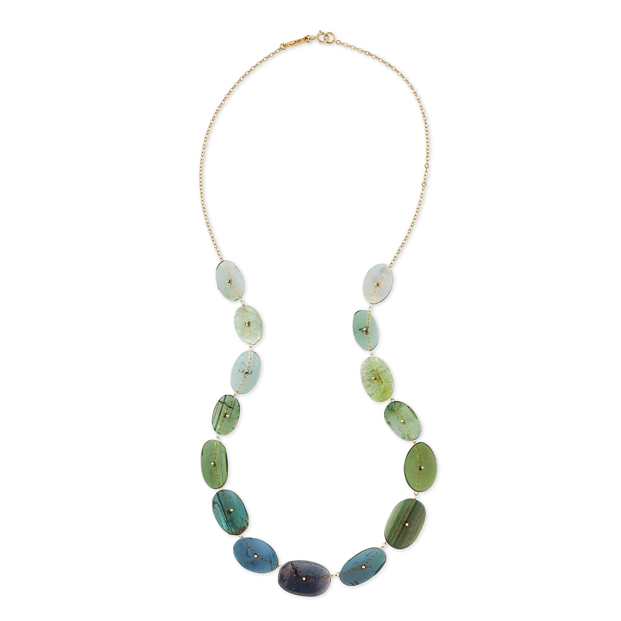 Blue & Green Ombre Tourmaline Necklace