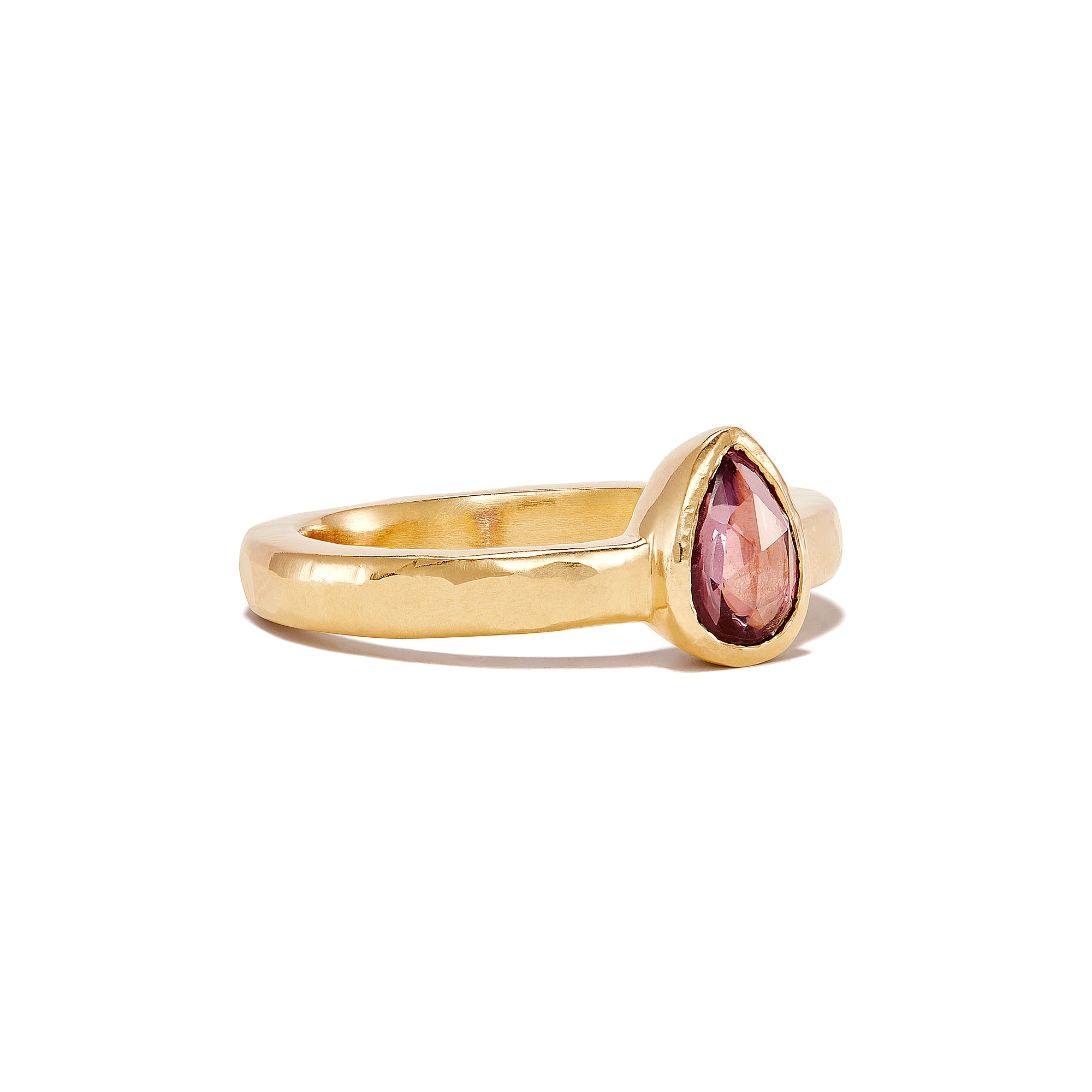 Pear Pink Sapphire Ring