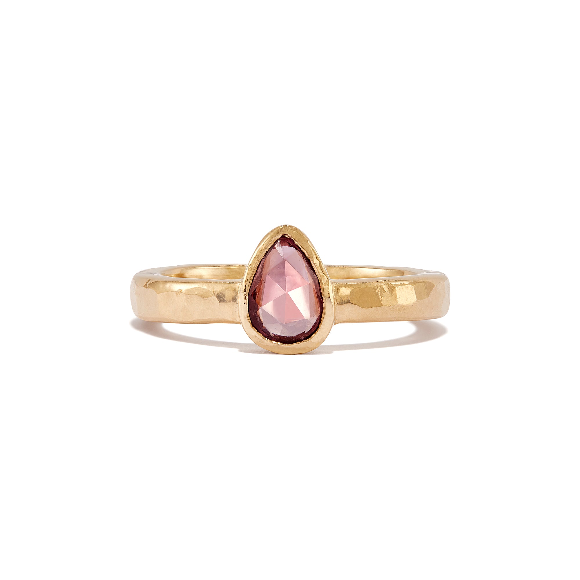 Pear Pink Sapphire Ring