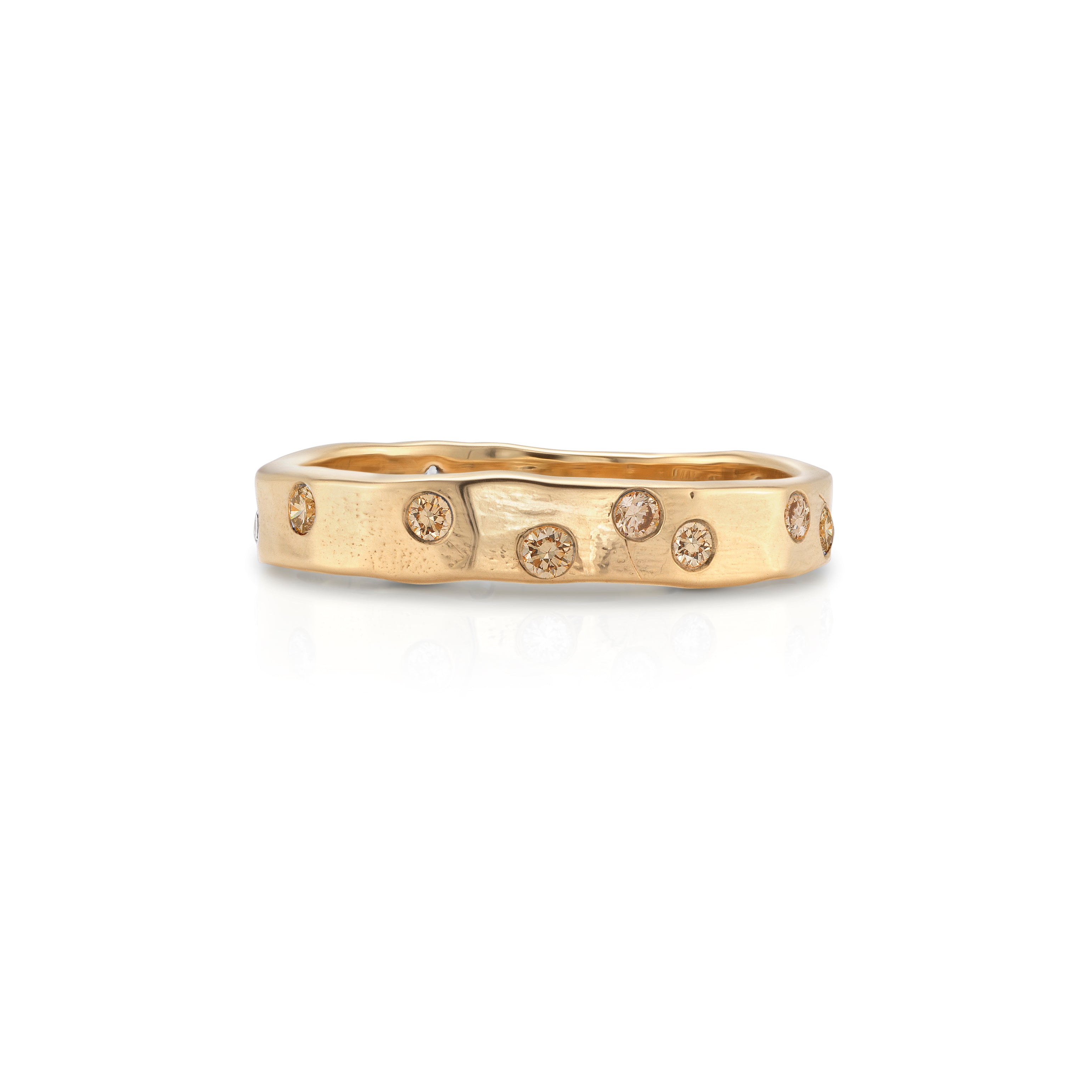 Narrow Constellation Band with Champagne Diamonds