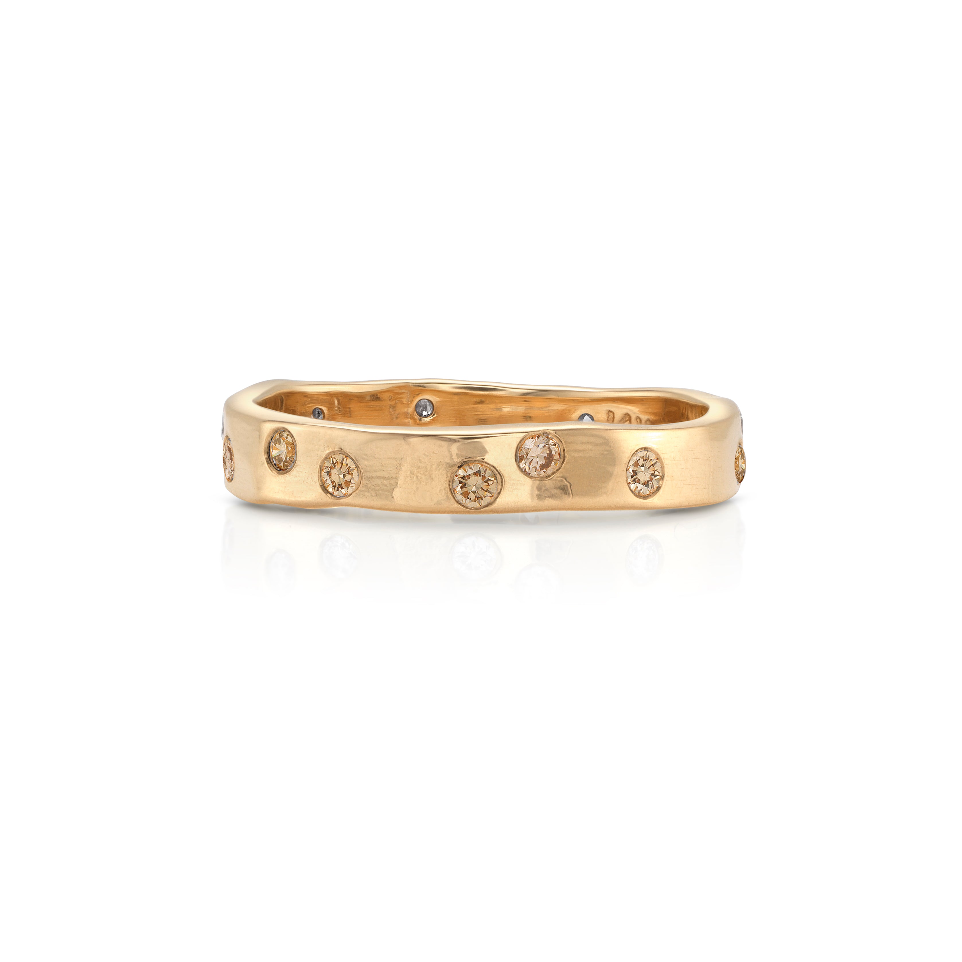 Narrow Constellation Band with Champagne Diamonds