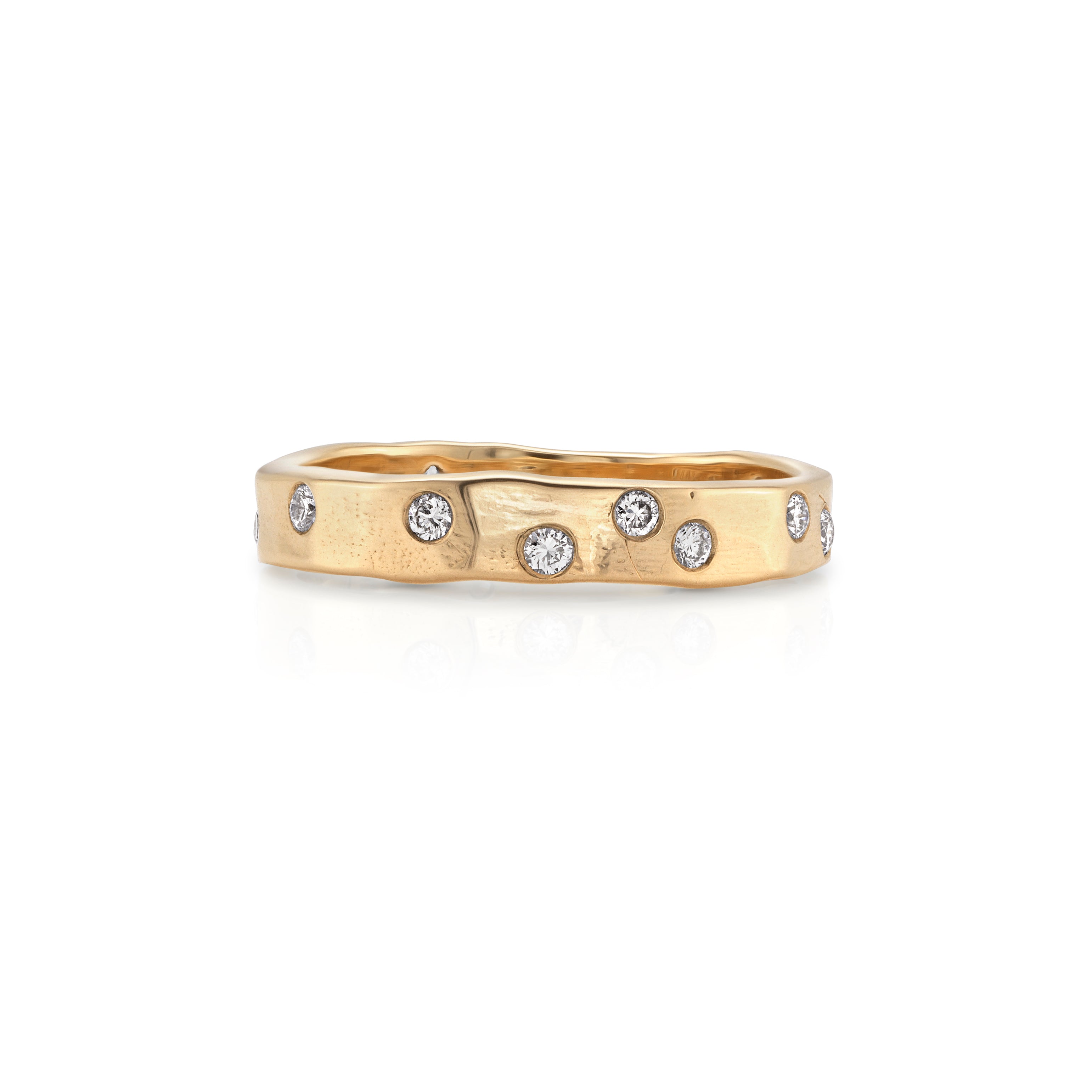 Narrow Constellation Band with Diamonds