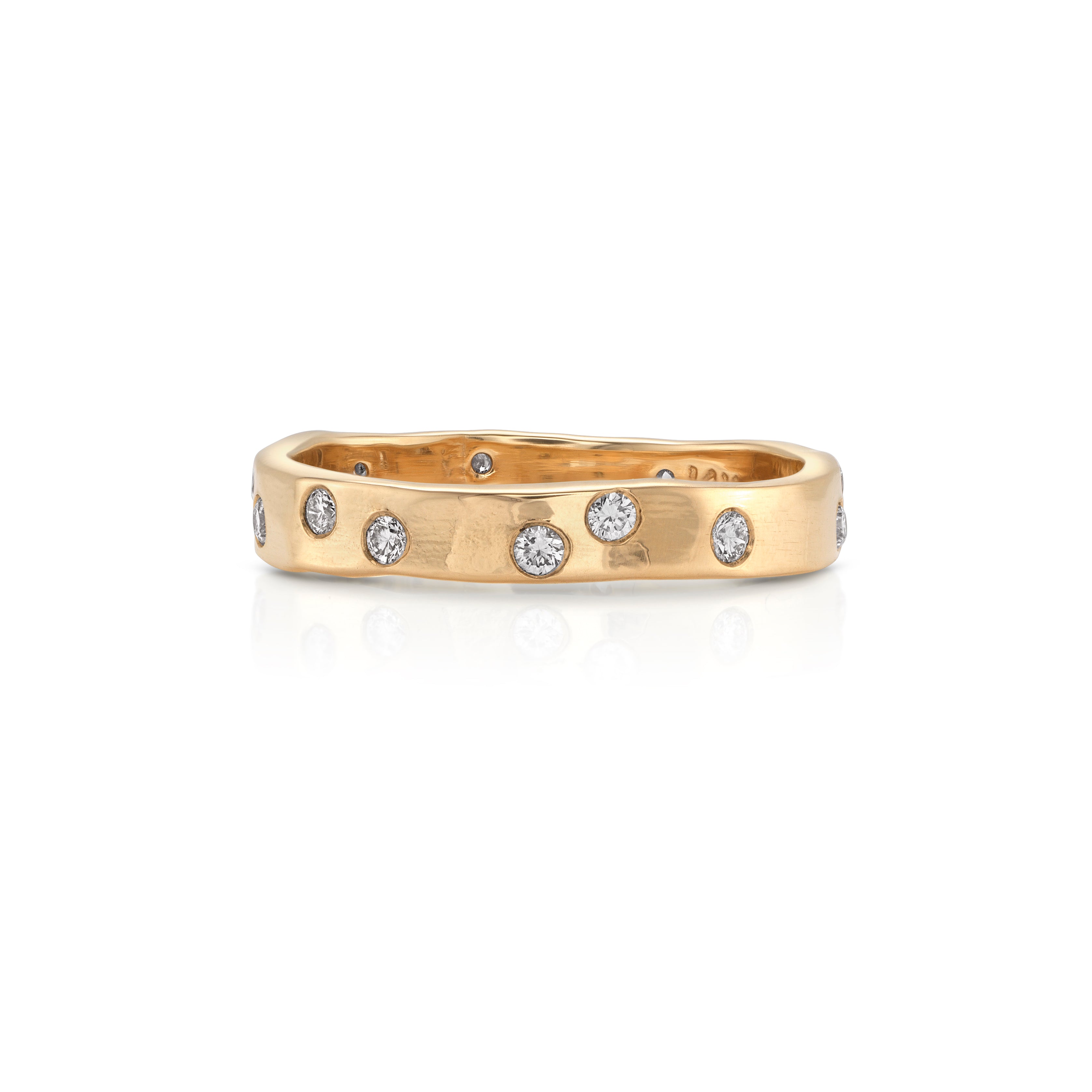 Narrow Constellation Band with Diamonds