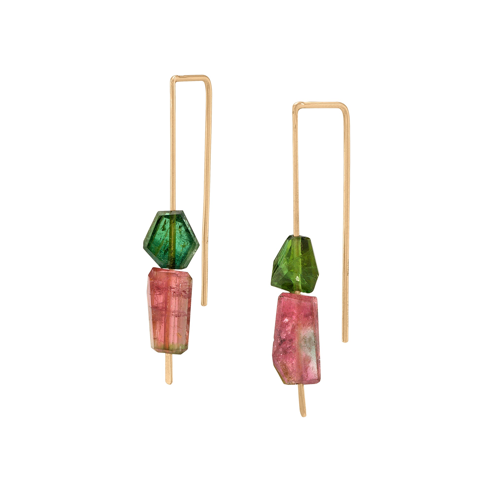 Medium Hook with Pink and Green Tourmaline – Fail Studios