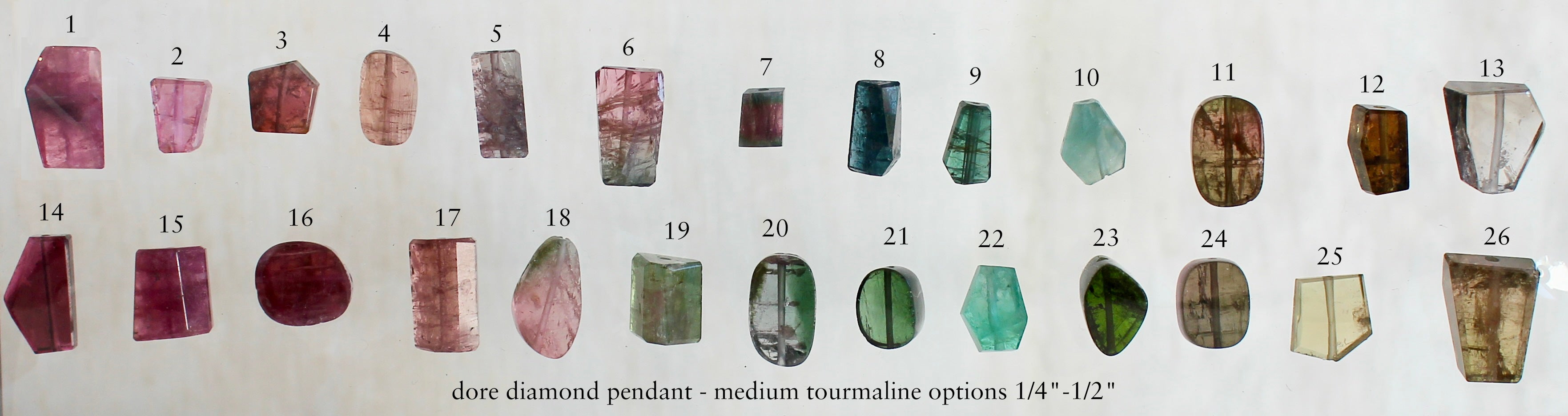 Tourmaline Doré Pendant Necklace