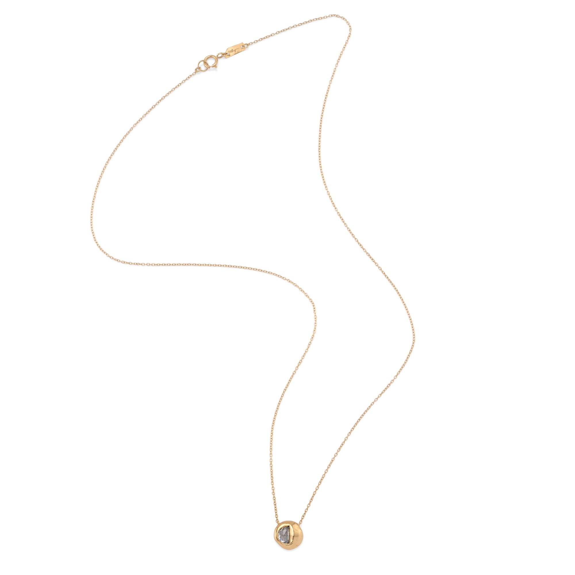 1/2 Moon Diamond Oona Pedant Necklace