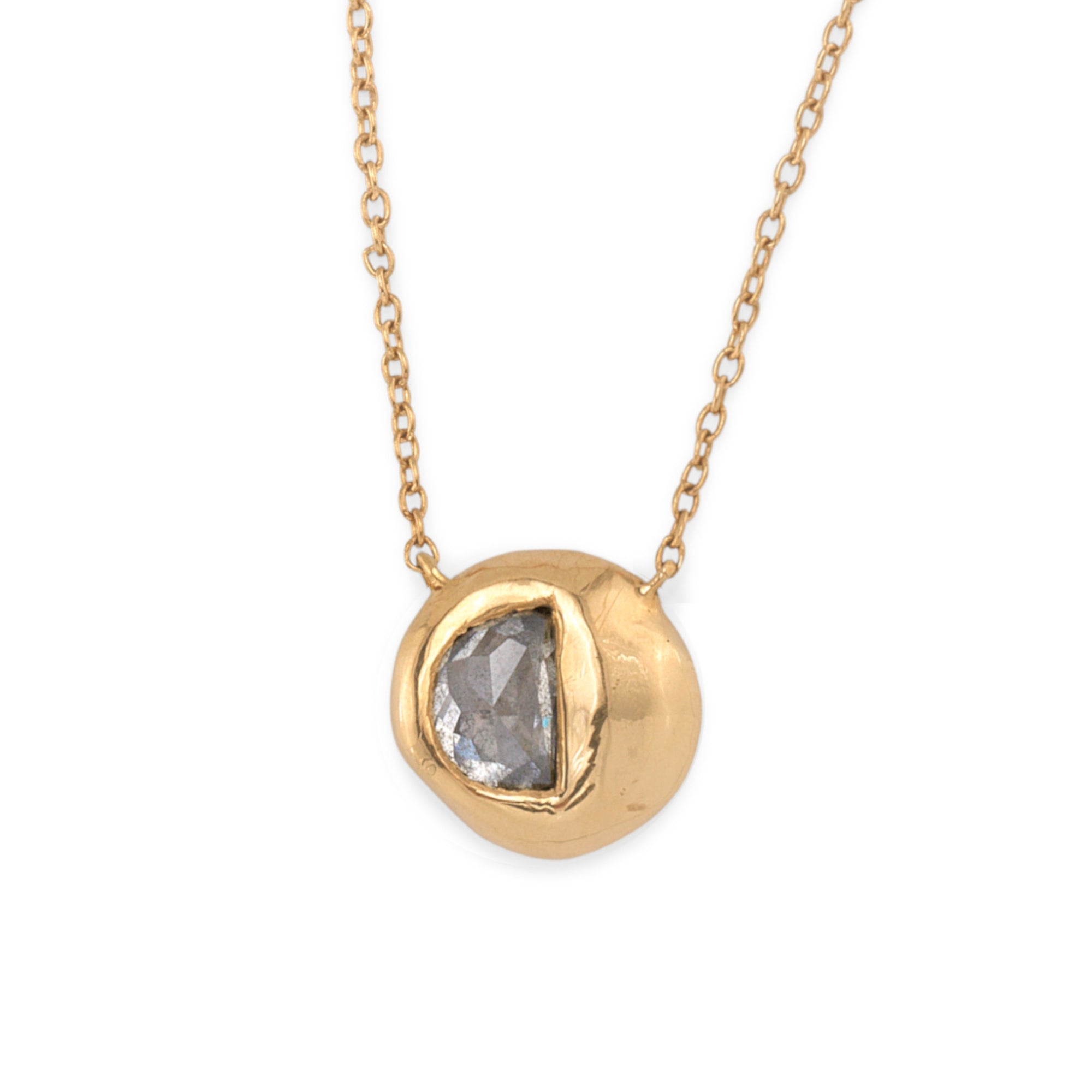 1/2 Moon Diamond Oona Pedant Necklace