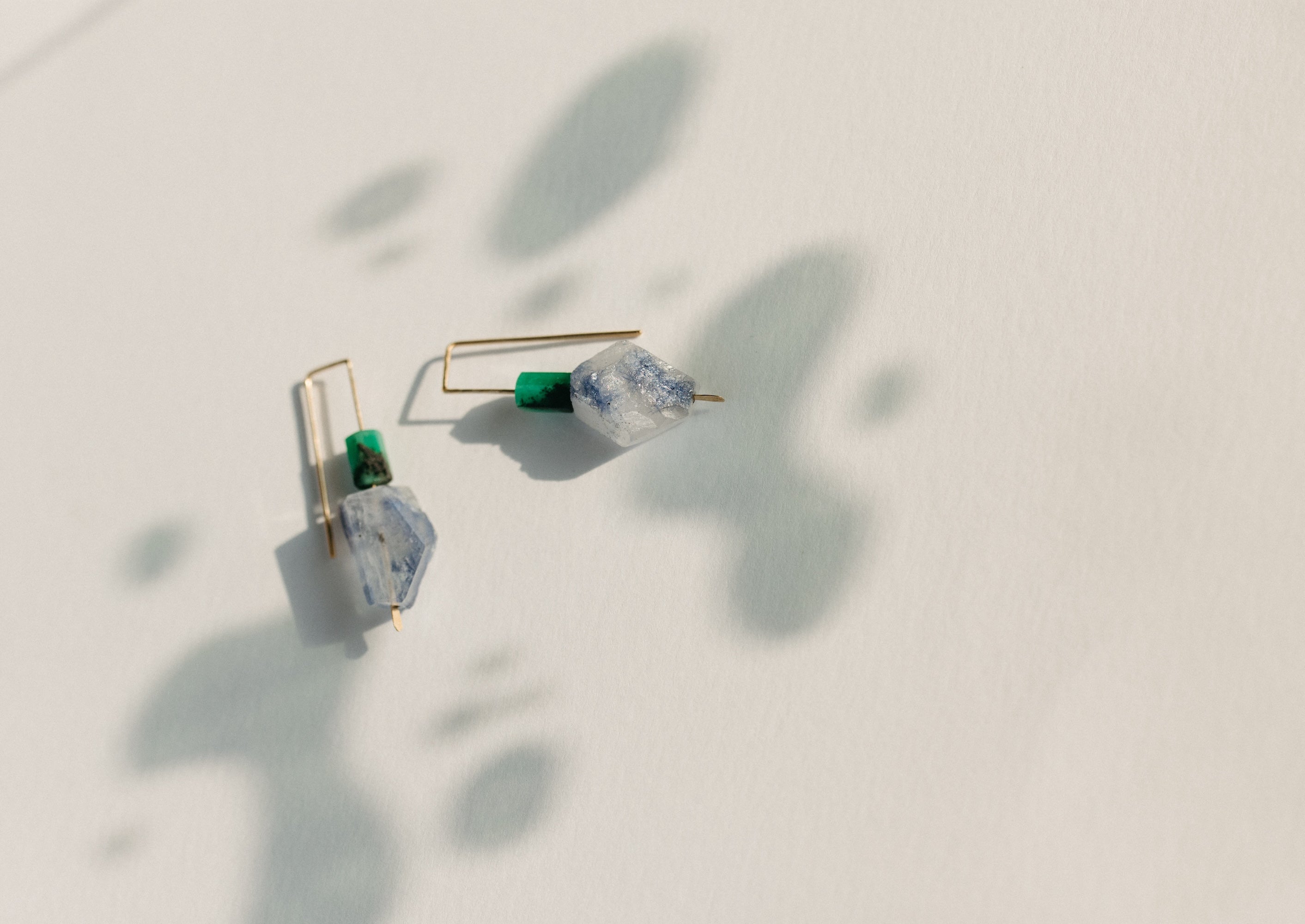 Medium Hook with Emerald & Dumortierite