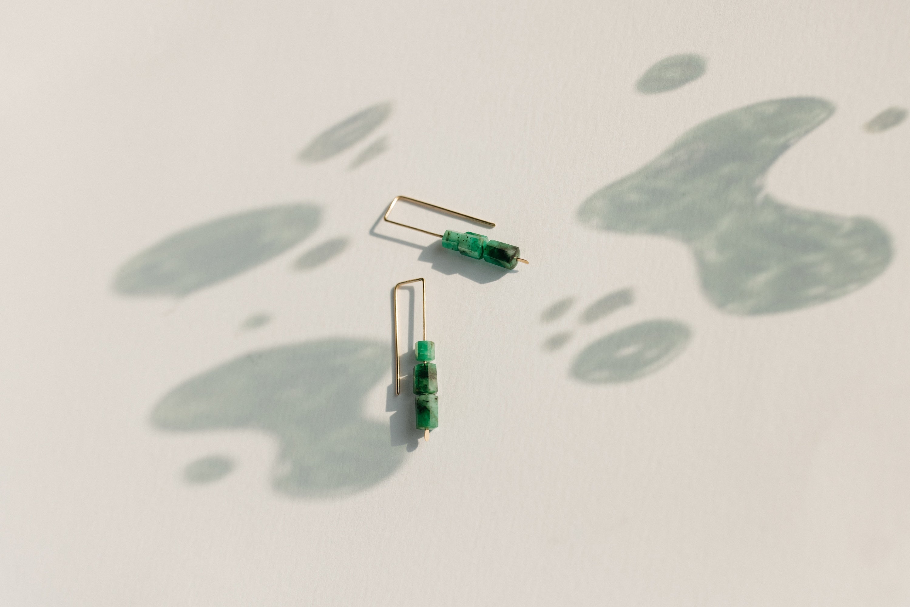Medium Hook with Emerald Hex Beads