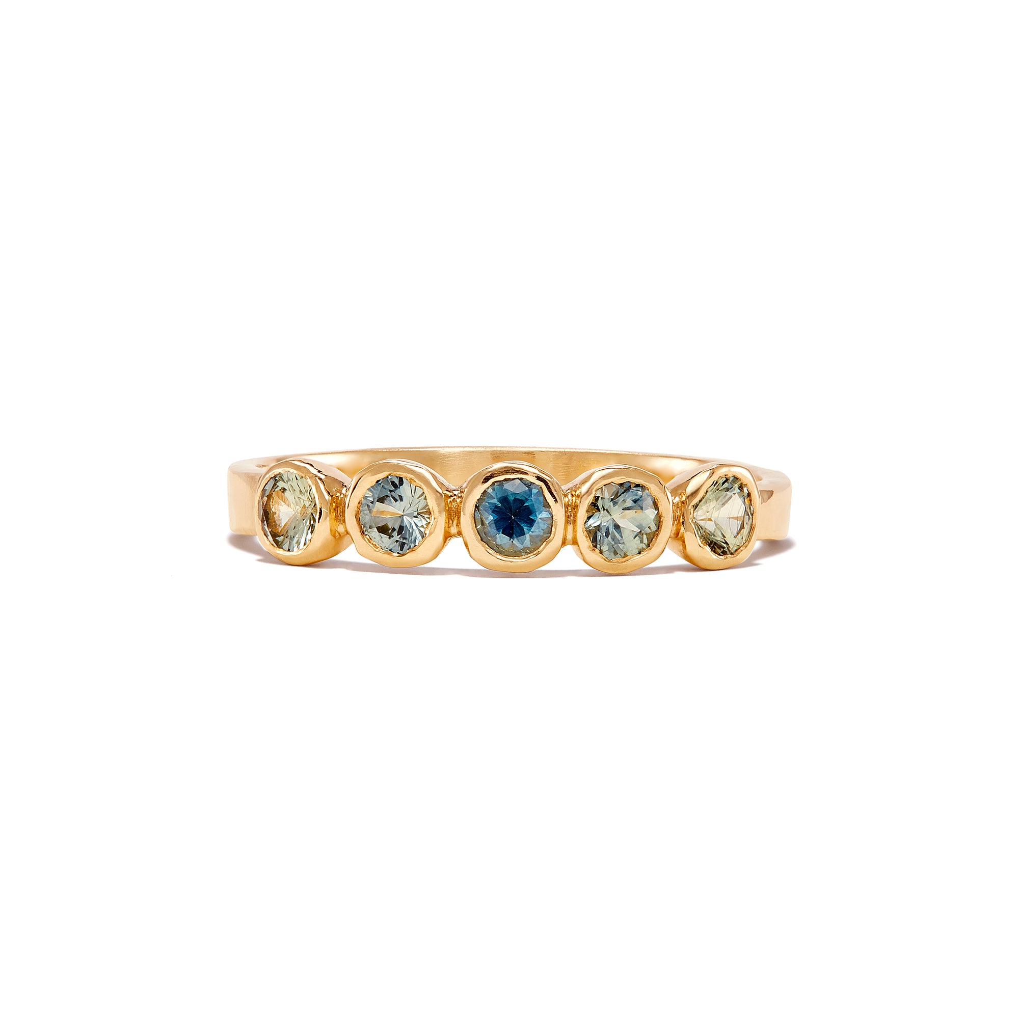 Limited Edition Blue Montana Sapphire Five Stone Ring