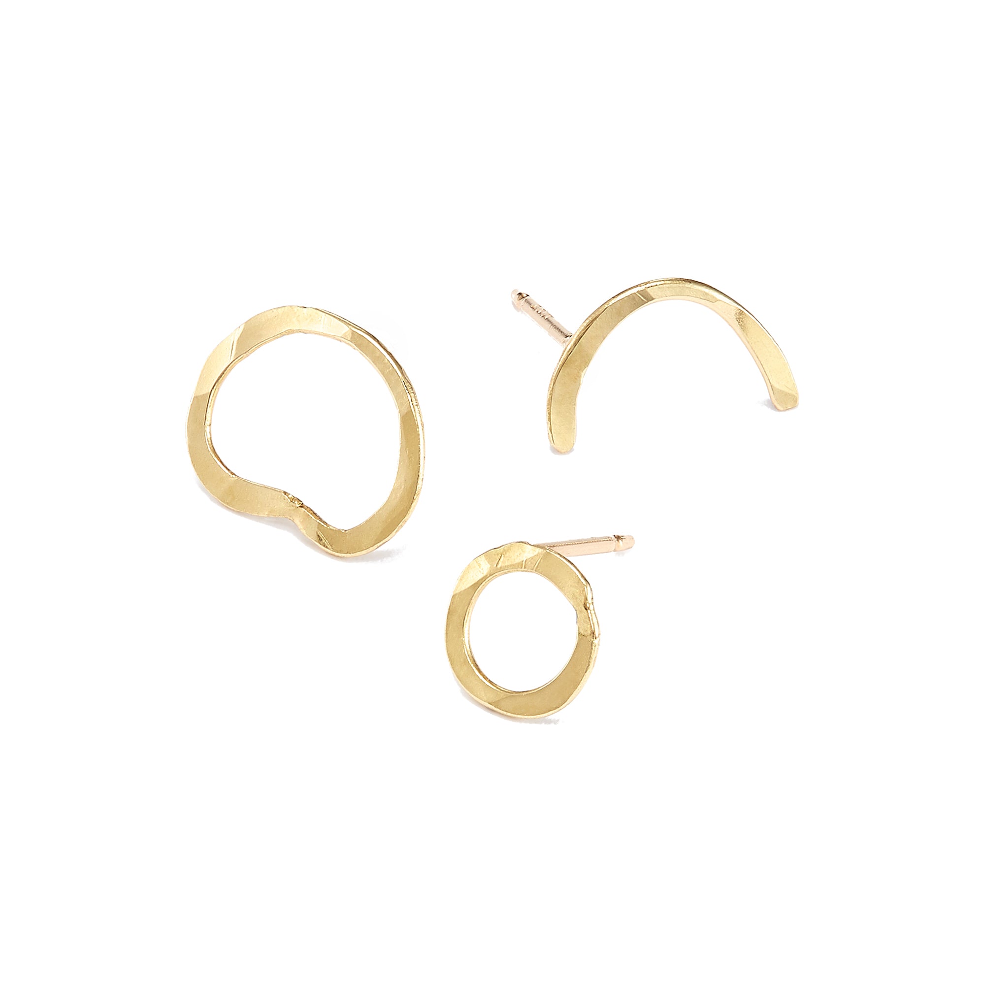 Callen Thompson | Five Borough Multiverse, collaboration earrings in 14k gold 