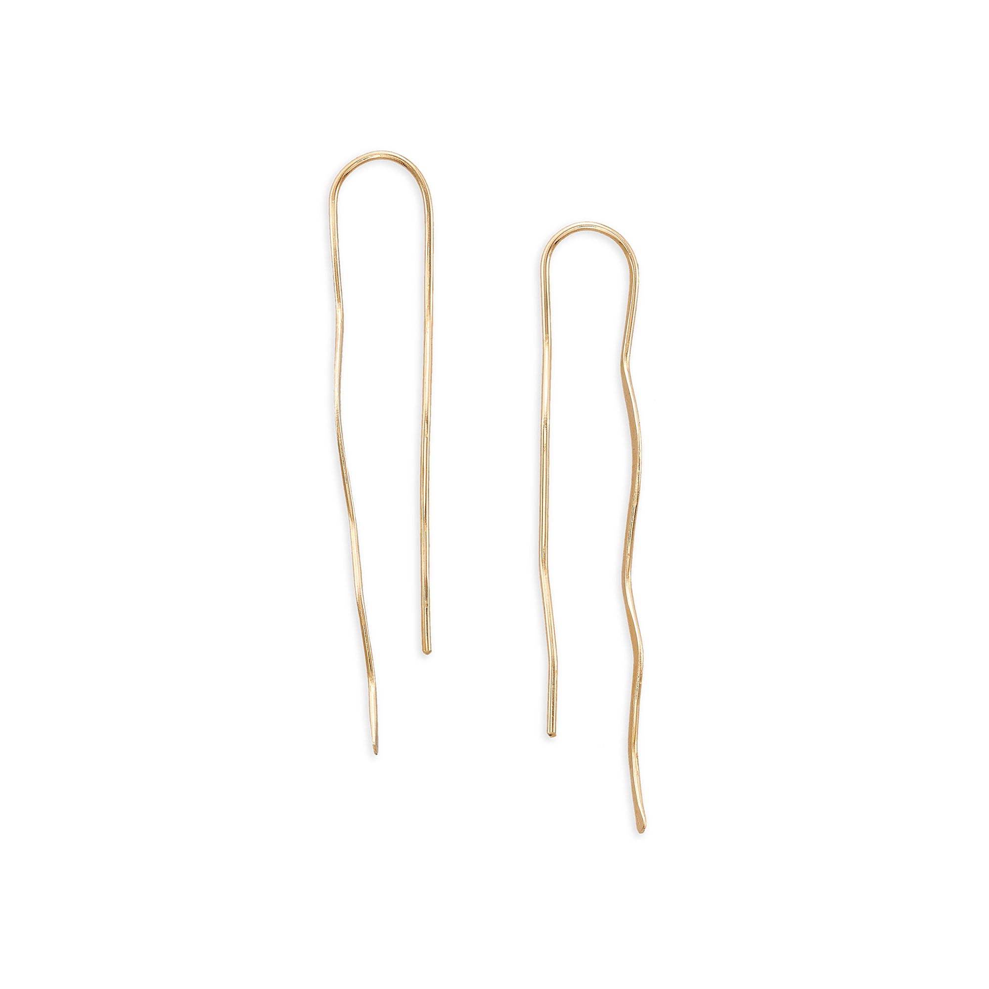 Buttress Hook from our Callen Thompson collab, these lightweight earrings are hand-formed and hammered from 14k gold wire.
