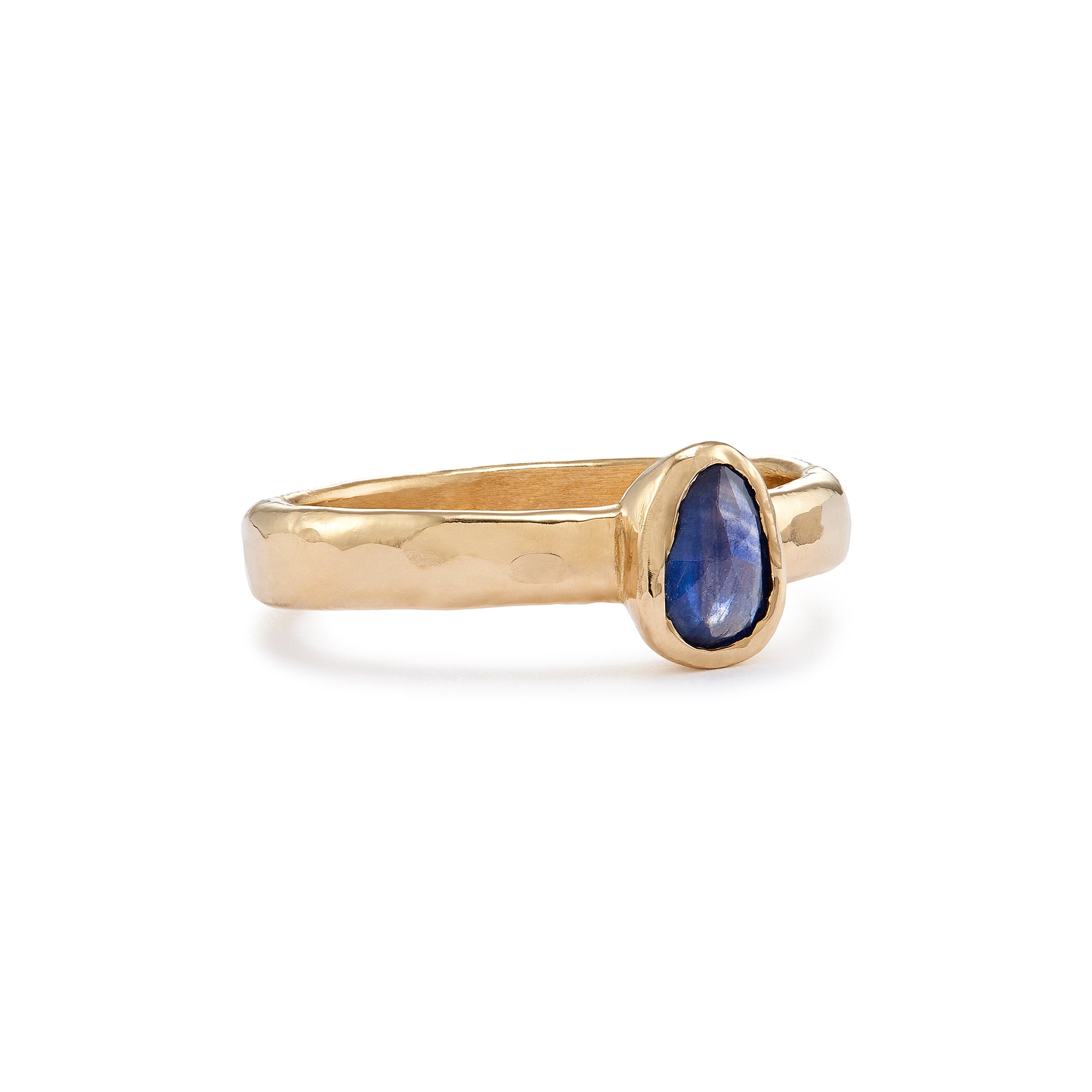 Pear Blue Sapphire Ring