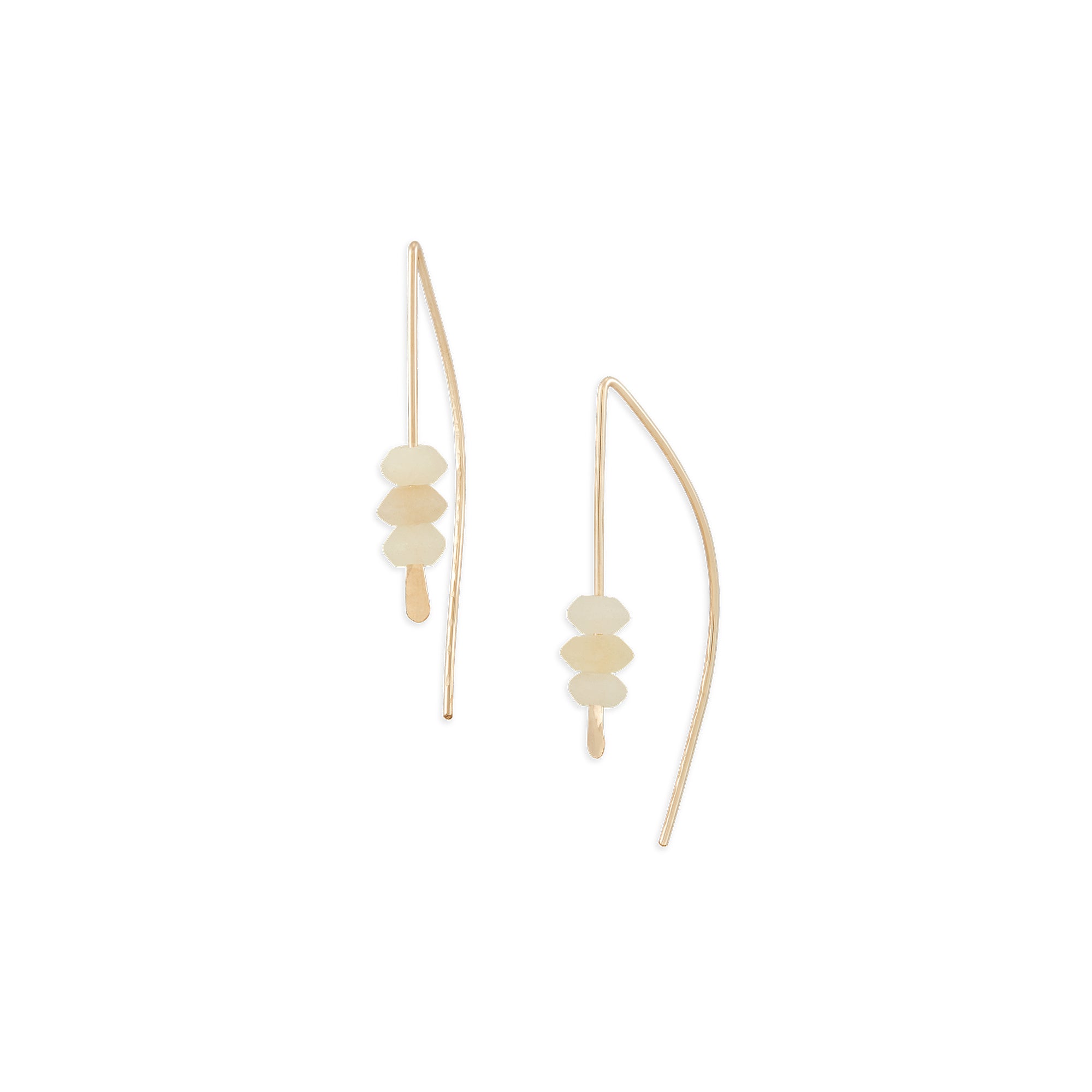 A modern threader earring with a pop of color from semi-precious onyx stones, the arch earring is sure to be a staple piece.