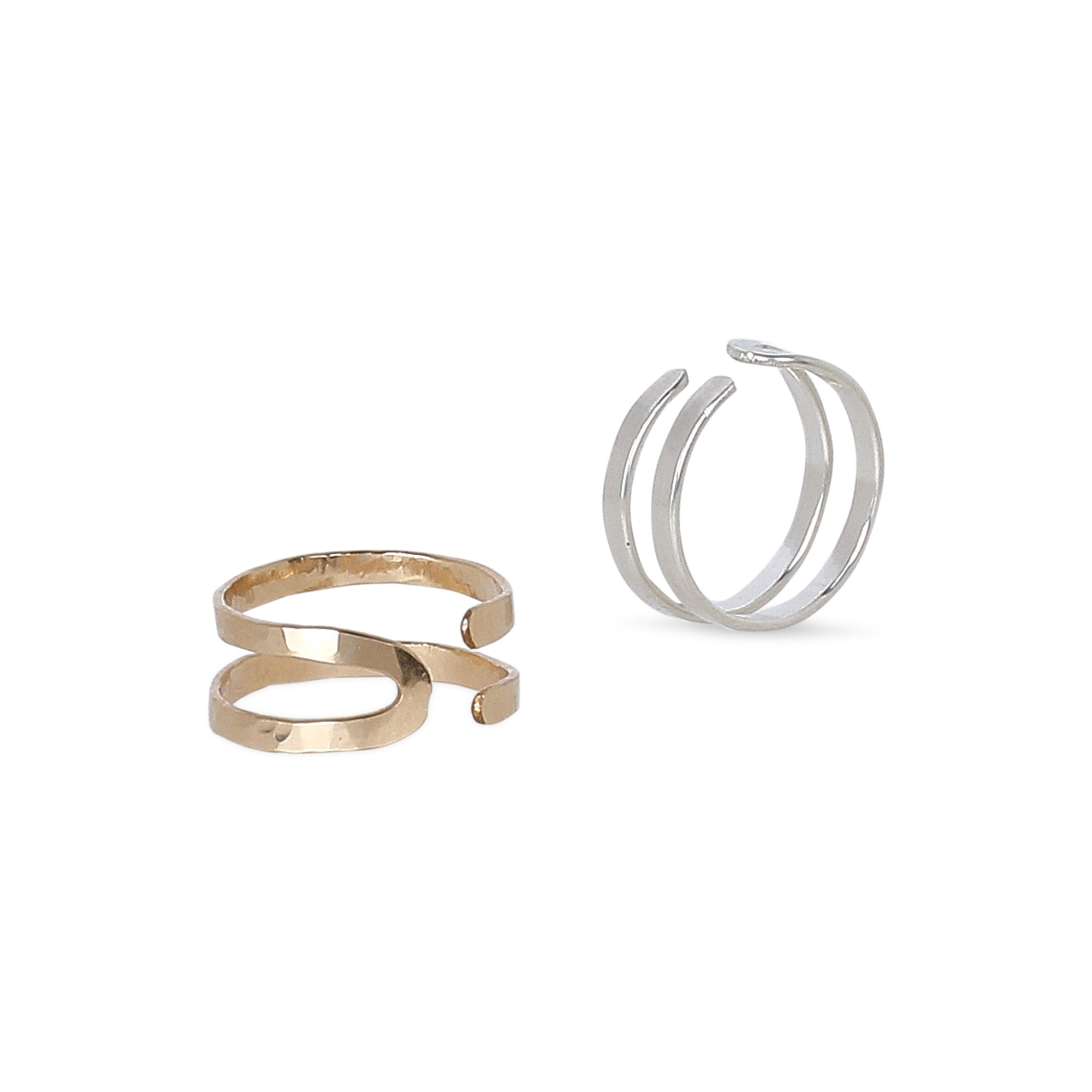 With a sleek, modern, and sculptural design, the hand-forged Joan Ring has a distinctive, minimal presence.