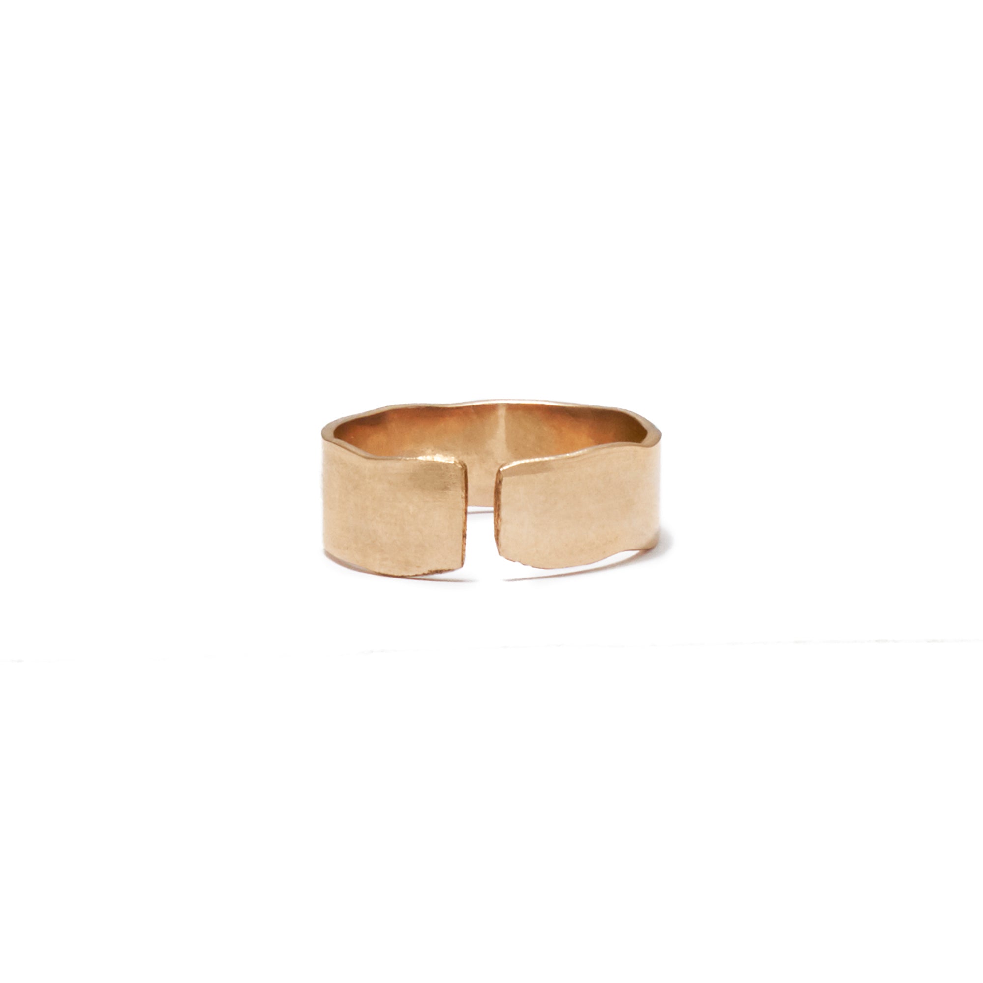The Mazzo Ring, part of the Sorda Collection, has an open front that can be adjusted slightly to fit the desired finger.
