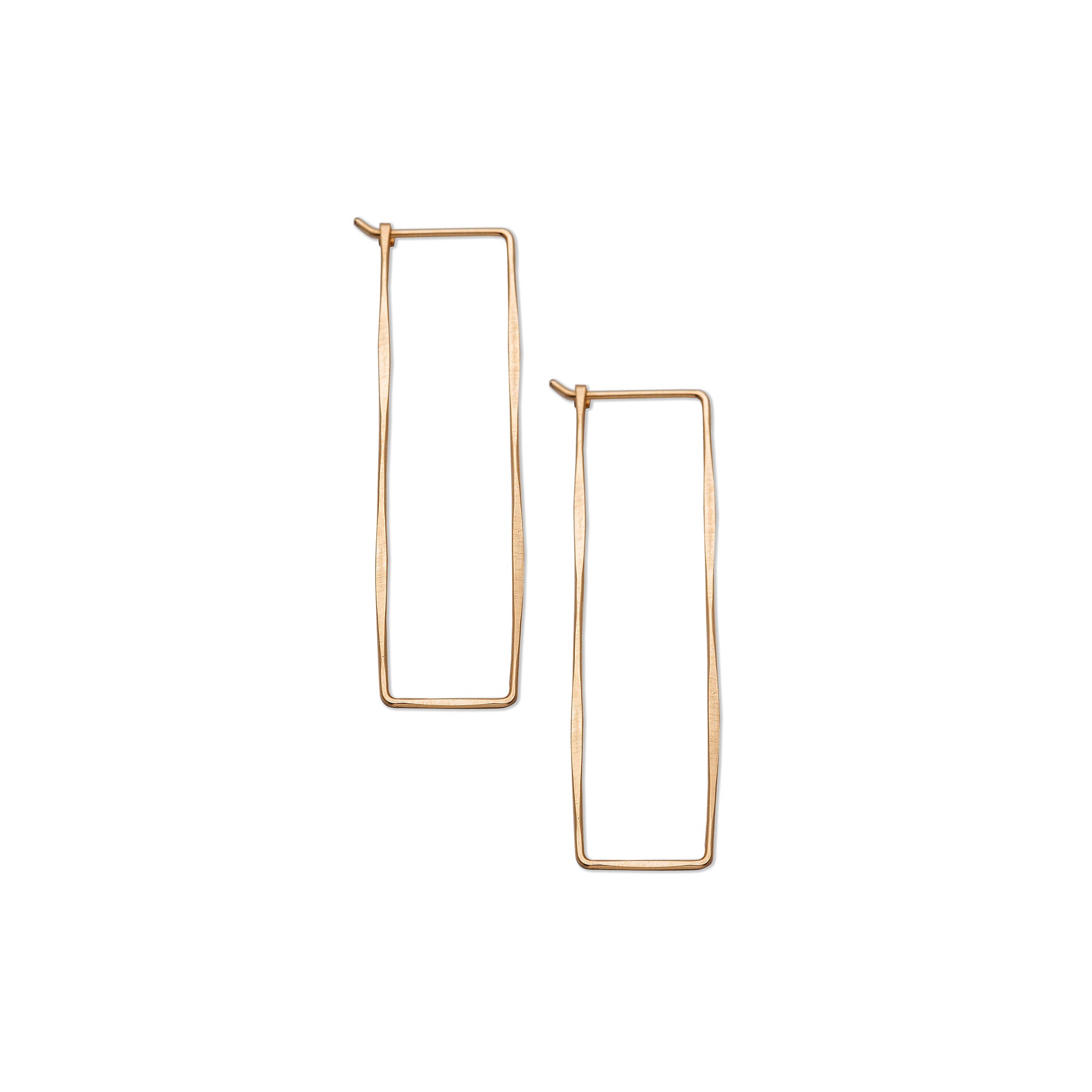 Simple and distinctive, these Rectangle Hoops are a striking, contemporary alternative to the traditional hoop